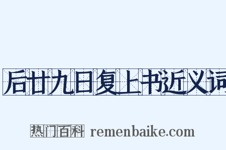 后廿九日复上书近义词是什么意思的图片